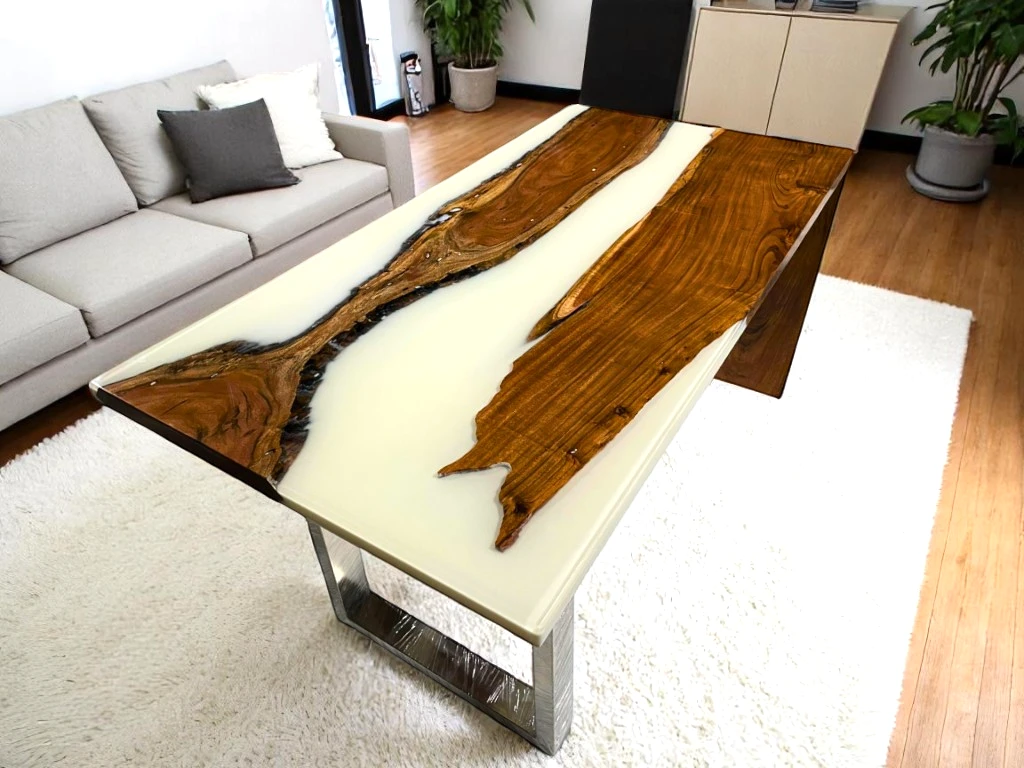 Handmade Waterfall Epoxy Dining Table - Custom To Order 